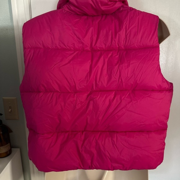 Pink Quilt Puffer Zip up Vest Old Navy size XL (1691 - Picture 2 of 8